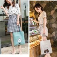 ราคา กระเป๋าชอปปิ้ง ใส่ของ กระดุมแม่เหล็ก หนัง pu อย่างดี (3412905830)