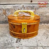 ราคา ฮักงานไม้ ถังออมสินไม้สัก ถังใส่เงิน ทรงวงรี เบอร์ เล็ก ขนาด 5*7*4 นิ้ว. piggy bank (23941165181)