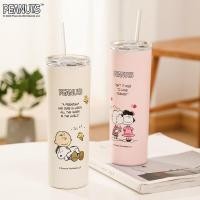 ราคา แก้วน้ำเย็น พร้อมส่ง แก้วน้ำ Snoopyเก็บความร้อน-เย็น ลายน่ารักสีสวย มีหลอดและฝาให้ครบเซ็ท (24469781013)