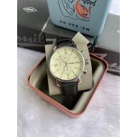 ราคา Rhett Chronograph Leather Watch-Dark Brown (56103038568)