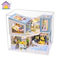 ราคา บ้านตุ๊กตา รุ่น M910 First Meet สีฟ้า บ้าน 2ชั้นพร้อมสระเล่นน้ำส่วนตัว บ้านDIY ทำจากไม้ บ้านจิ๋ว (25272546322)