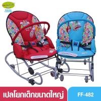 ราคา First feels เฟริสท์ฟิวส์ เปลโยกเด็กขนาดใหญ่ขาสปริง FF 482 ลายจุดกลมเล็ก (1585297343)