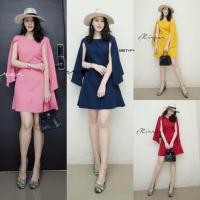 ราคา เดรสแขนผ่า 2 ข้างแต่งผ่า คลุมหลังแขนตรงช่วงแขน 5987 (18591608529)