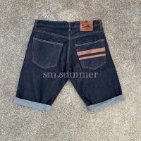 ราคา Momotaro jeans กางเกงยีนส์โมโม่ทาโร่ ขาสั้น ริมแดง ผ้ายืด (3588804766)