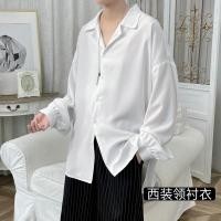 ราคา gq official store เสื้อเชิ้ตผู้ชาย แขนยาว สูทสไตล์ฮ่องกง รวมกางเกงและเสื้อเชิ๊ต แบบสีพื้นสำหรับทั้งผู้ชายและผู้หญิง (27393906812)