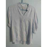 ราคา เสื้อเชิ้ตแขนสั้น สีฟ้าพาสเทล สภาพ 90% (4091316916)
