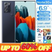 ราคา HDA- Note30+ 【12+512GB 】โทรศัพท์ สมาร์ทโฟน 5G มือถือราคาถูก 6.9นิ้ว Samsung โทรศัพท์ รองรับการขยายสูงสุด 128GB (7576014082)