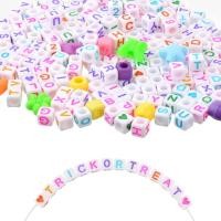 ราคา 60 ชิ้น 7x7 มิลลิเมตรสีสัน "AZ" Cubic Acrylic Letter ลูกปัด (23248885799)