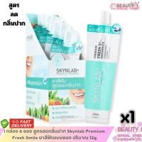 ราคา 1 กล่อง 6 ซอง สูตรลดกลิ่นปาก Skynlab Premium Fresh Smile ยาสีฟันแบบซอง ปริมาณ 12g. (42352403252)
