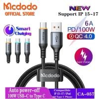 ราคา Mcdodo (สายชาร์จปิดอัตโนมัติ)100W 6A USB to Type C QC 4.0 Fast Charging CA-057 204 (56051622349)