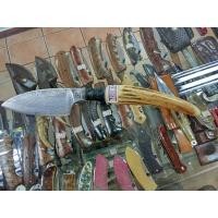 ราคา มีดใบพาย ด้ามเขากวาง ใบมีดลายสวยน่าสะสม (41368706673)