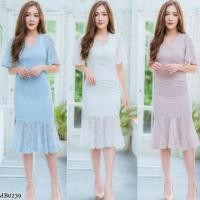 ราคา เดรสลูกไม้สีขาว งานป้าย multibrand (5508287793)