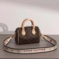 ราคา Louis Vuitton Speedy 20 สำหรับสุภาพสตรี ทำจากผ้าใบและหนังโค ปรับสายคล้องไหล่ได้ สไตล์คลาสสิก ใช้ได้หลายโอกาส (55953855626)