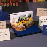 ราคา SEKOV ปฏิทินปราสาทวิเศษ, เครื่องประดับตั้งโต๊ะ กระดาษหัตถกรรม ปฏิทินประติมากรรมกระดาษ, พร้อมไฟ Notepad ปฏิทินงานฝีมือกระดาษ (53953974248)