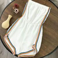 ราคา เกาะอกขาจั้มสั้นขอบสายรุ้ง (2799876302)