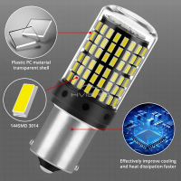 ราคา หลอดไฟ LED 2 ชิ้น รุ่น 1156 T20 หลอดไฟ BA15S BAU15S ไฟเลี้ยว LED รุ่น P21W PY21W 7440 W21W W21/5W 1157 BAY15D สีอําพัน ขาว แดง 144 SMD CanBus ไฟเบรก LED ไฟถอยหลัง LED (44027466570)