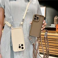ราคา Crossbody สร้อยคอสายคล้องคอ Lanyard สายไฟซิลิโคนนุ่มสําหรับ iPhone 16 15 13 Pro Max 12 11 14 Pro Max XR XS X 7 8 Plus ฝาครอบกันชน (26703875176)
