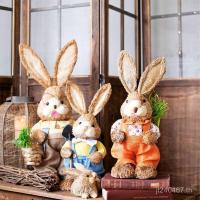 ราคา ลานนอร์ดิกโรงงานสวมใส่เสื้อผ้าตกแต่งขนาดใหญ่ระเบียงสวนที่ทําด้วยมือกระต่ายฟางพระตกแต่ง เคทีเอฟ8 (52753173372)