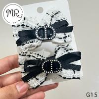 ราคา mr.naree [G15] กิ๊ฟติดผม กิ๊ฟสไตล์เกาหลี มินิมอล โบว์สีขาวคาดดำ (28206507814)