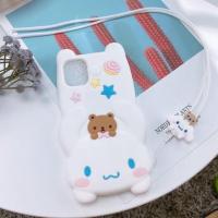 ราคา เคส iPhone 6/6s/6+/6s+/7/7+/8/8+/X/XS/XR/XSMax/11/11Pro/11ProMax ชินนาม่อนซิลิโคน+สายคล้องคอ (3214857969)