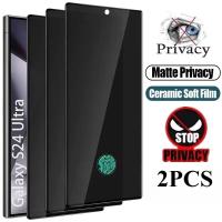 ราคา 2PCS กระจกนิรภัยเต็มรูปแบบขอบสีดําฟิล์มสําหรับ Samsung Galaxy S25 S24 S23 S22 S21 S20 S10e S10 Note10 Note20 Lite FE Ultra Plus 5G HD ป้องกันหน้าจอ Anti Spy ความเป็นส่วนตัวฟิล์มแก้ว (43159420933)