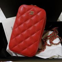 ราคา Chanel phone case คาเวียร์ สีแดง แท้ (11293421020)