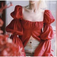 ราคา Mitr Mali Blouse Red xs (14348115283)