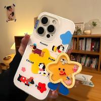 ราคา 425 degree case เคส 425 degree เคส 425 ไอโฟน Graffiti Shaking Happy Dog Star Beret Dog iPhone16pro เคสโทรศัพท์ iPhone 15/14/13/12 (55153685046)