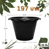 ราคา กระถาง กระถางต้นไม้ กระถางบัว ปากจีบ 10 นิ้ว (40663946909)