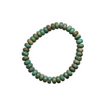 ราคา กำไลข้อมือ หินเทอร์ควอยส์ ทรงรี ยางยืด หินแท้ธรรมชาติ ไม่แต่งสี Natural Green Blue Turquoise Rondelle Strech Bracelet (50350126374)