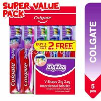 ราคา คอลเกต ซิกแซก แปรงสีฟันชาร์โคล / ขนแปรงนุ่มปานกลาง 5ส (27767017789)