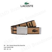 ราคา Lacoste เข็มขัดผู้ชาย รุ่น Men's Engraved Branded Plate Buckle Belt Code: RC4039 H98 (22553309600)