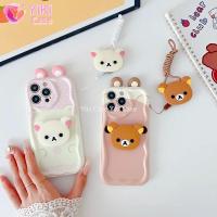 ราคา สําหรับ Samsung Galaxy S20 FE S21 S22 + S23 S24 Plus S25 Ultra Ear Rilakkuma Wave กรณีผู้ถือเชือก (44200101251)