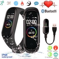 ราคา M4 แฟชั่นกนาฬิกาอัจฉริยะนาฬิกาวัดชีพจรความดัน นาฬิกาออกกำลังกาย สายรัดข้อมืออัจฉริยะ ใช้ จับชีพจร วิ่ง วัด หัวใจ นับก้าว (4297960819)