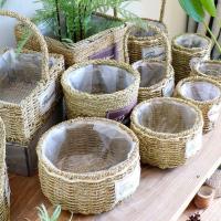 ราคา ชั้นยืนฟางกระถางดอกไม้หวายกระถางดอกไม้ตะกร้าดอกไม้ฉ่ําสีเขียวผักชีฝรั่งกระถางดอกไม้ตกแต่งชุดแขวนตะกร้ากระถางดอกไม้การจัดดอกไม้ตะกร้าดอกไ (53153892298)