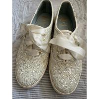 ราคา ของแท้ used like new Keds x Kate Space new york champion cream glitter sneakers size37รองเท้ามือสองแท้ (27883833502)