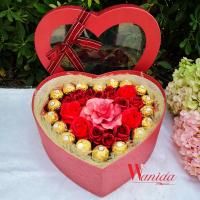 ราคา กล่องดอกไม้เฟอร์เรโร่ Flower Box วาเลนไทน์​ FerreroRocher ValentineGift (3578473482)
