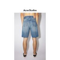 ราคา Acne Studios Men Retro Distressed Simple Blue Straight High เอว Cropped Denim Shorts (49452246024)