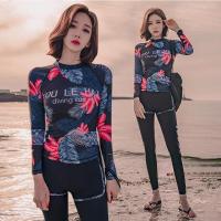 ราคา [พร้อมส่ง] ชุดดำน้ำเกาหลีแยกผู้หญิงแขนยาวแห้งเร็วกันแดดชุดว่ายน้ำอนุรักษ์นิยมและบางแขนยาวชุดว่ายน้ำดำน้ำดูปะการังชุดแมงกะพรุนชุดเล่นเซิร์ฟ (26510726329)