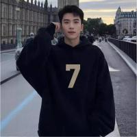 ราคา แบรนด์ FOG High Street Trendy หมายเลข 7 เสื้อสเวตเตอร์มีฮู้ดหลวมแบบ Flocked High Street เสื้อฮู้ดสบายๆ สำหรับทุกเพศ (43977225520)