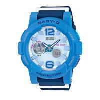 ราคา Casio Baby-G นาฬิกาข้อมือผู้หญิง สายเรซิ่น รุ่น BGA-180-2B3 - สีฟ้า (445944271)