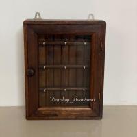 ราคา ตู้แขวนกุญแจไม้สักแท้ ตู้แขวนกุญแจ ตู้เก็บกุญแจ ไม้สักแท้100% (69946010)