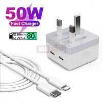 ราคา 50W/40W 2 พอร์ต Type C Power Adapter PD Fast Charger USB Type C ถึง Type C สายชาร์จ 20W PD Wall Charger สําหรับ Pad แล็ปท็อป Samsung Galaxy โทรศัพท์ Quick Charger (42166536840)