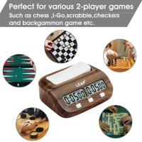 ราคา [คลังสินค้าพร้อม] LEAP นาฬิกาหมากรุกตัวจับเวลาแบบดิจิตอลพร้อมความล่าช้าและโบนัสมืออาชีพสําหรับเกมกระดานลายไม้สี (47452141970)