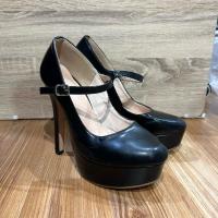 ราคา รองเท้าคัทชูส้นเข็มสีดำไซส์ 37 มือสอง (41572887487)