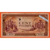 ราคา ธนบัตรอินโดจีนฝรั่งเศส 100 Piastres ปี 1942-1945 (27158978765)