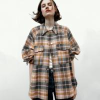 ราคา [ORIGINAL] ZARA Oversized Plaid Overshirt เสื้อเชิ้ต แบรนด์ ซาร่า ลายสก็อต ของแท้ 100% จากช็อป (12799500319)