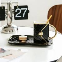 ราคา Handbag Shaped Mug Luruxy Coffee Cup Creative Tote Bag Shaped Cups Linner Saucer Set Dessert Afternoon Tea Mugs Drinkwar (27460914982)