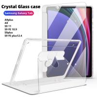 ราคา NEW ARRIVAL Crystal Glass case Samsung Galaxy Tab S9FE Wifi Samsung Tab A9 sim Tab A9+ Sim Samsung Galaxy Tab S9 FE. (29423014943)