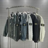 ราคา 1AIH Stone Island Denim Jacket High-Quality Washed Vintage Couple Style (41926289890)